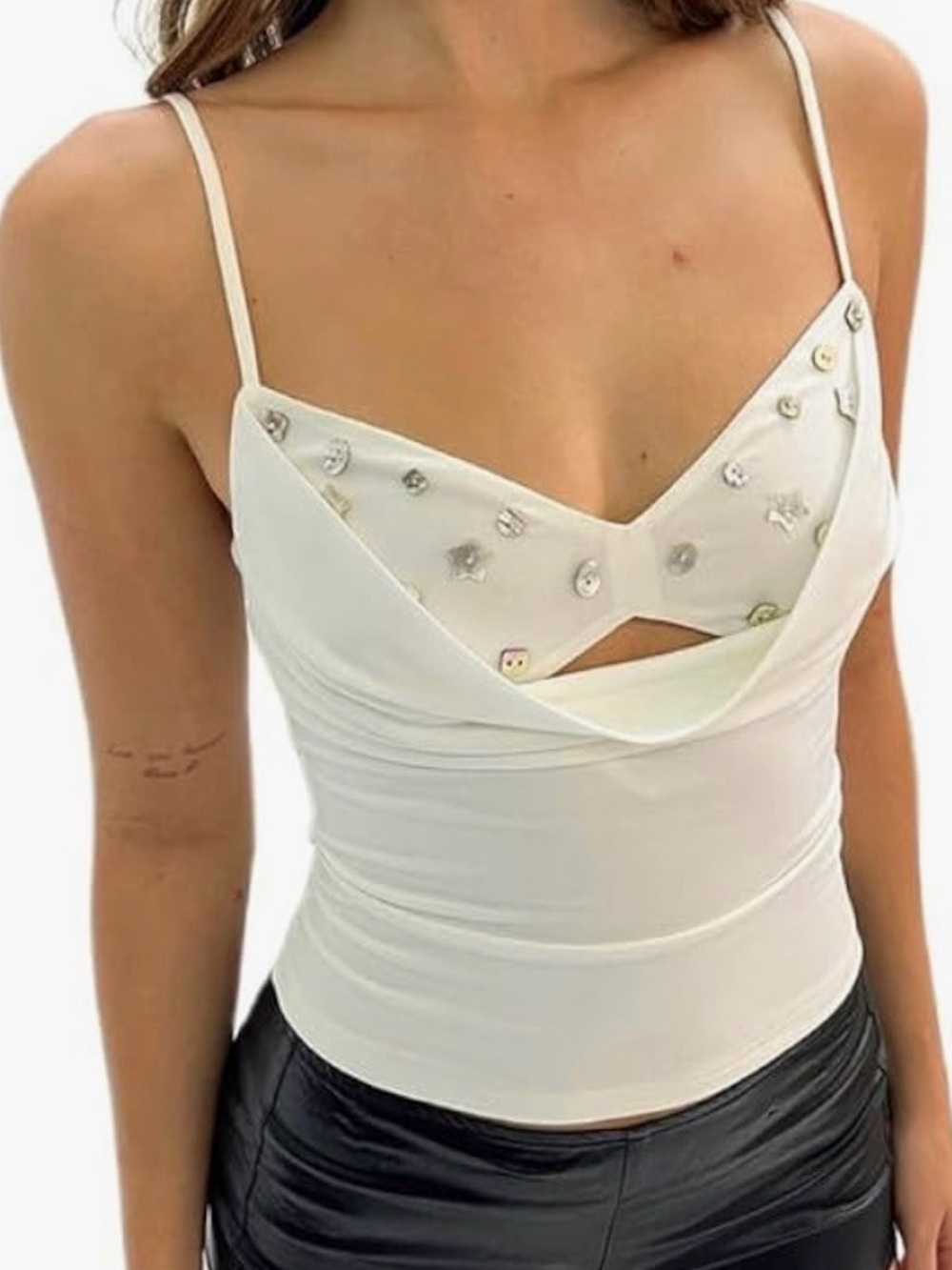 NWOT Scoop neck sequined tank top
